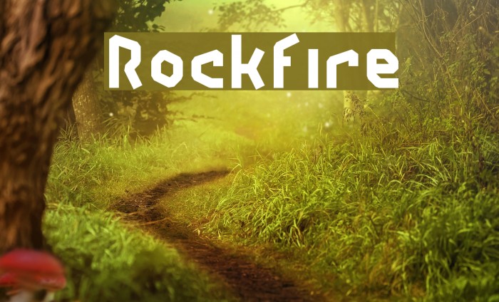 Rockfire Font examples