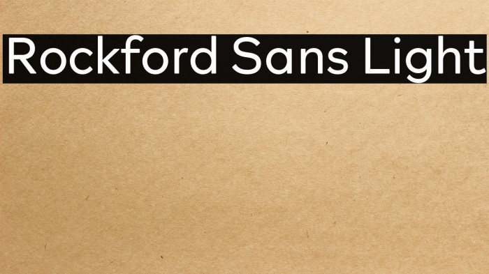Rockford Sans Light Example 3