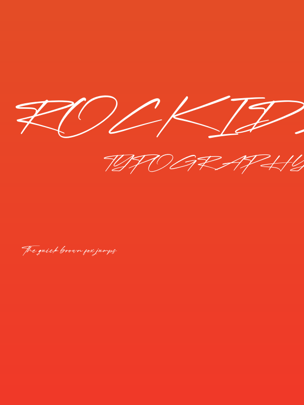 Rockidate Italic Poster