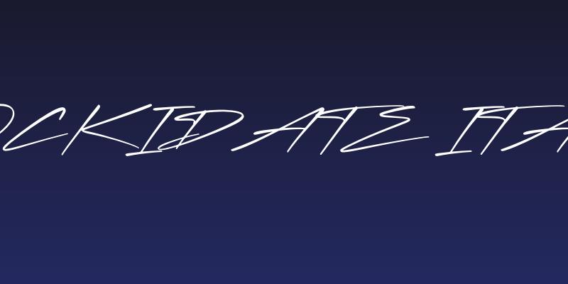 Rockidate Italic Social Header