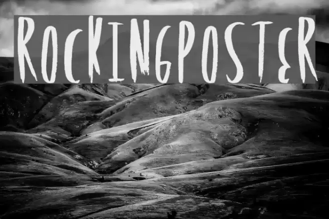 RockingPoster Font examples