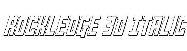 Rockledge 3D Italic  नि: शुल्क फ़ॉन्ट्स डाउनलोड
