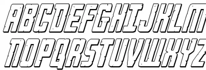 Rockledge 3D Italic Schriftart Groß