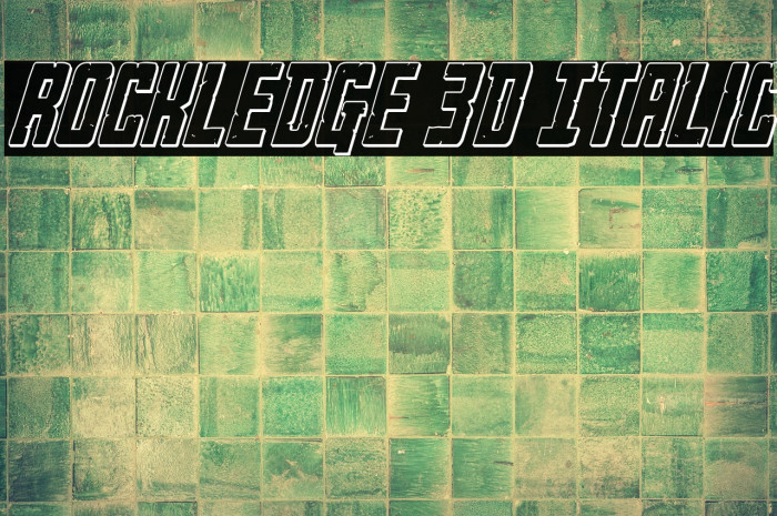 Rockledge 3D Italic Example 2