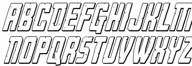 Rockledge 3D Italic Caratteri MINUSCOLO