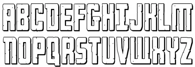 Rockledge 3D Schriftart Groß