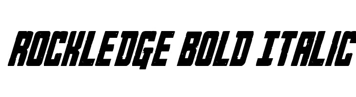 Rockledge Bold Italic  Скачать бесплатные шрифты