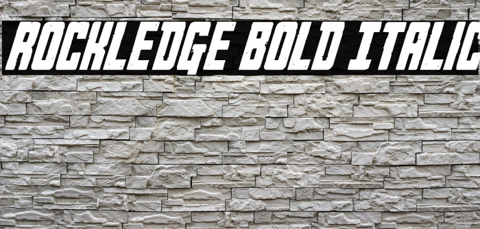 Rockledge Bold Italic Example 1