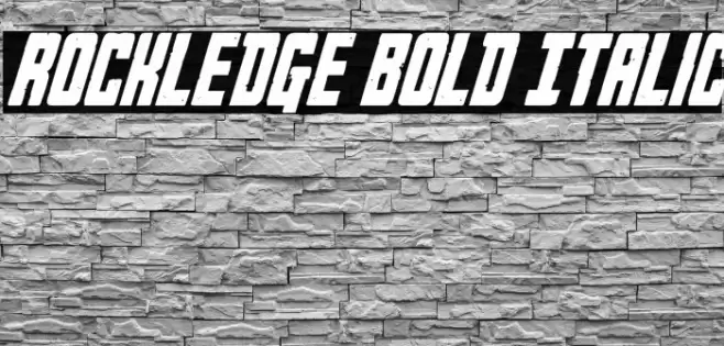 Rockledge Bold Italic Font examples