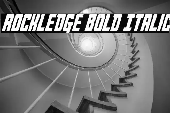 Rockledge Bold Italic Font examples