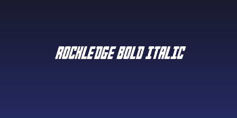 Rockledge Bold Italic Social Header