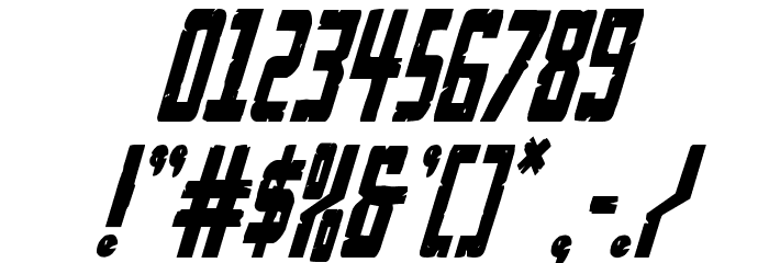 Rockledge Condensed Italic Font OTHER CHARS