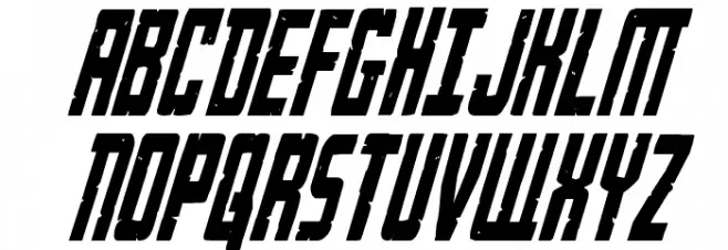 Rockledge Condensed Italic Polices MAJUSCULES