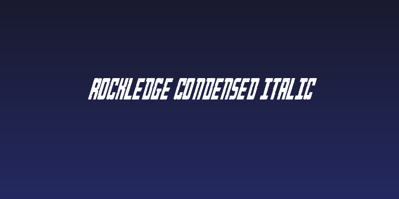 Rockledge Condensed Italic Social Header