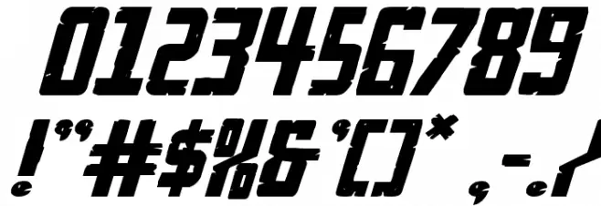 Rockledge Expanded Italic Font OTHER CHARS