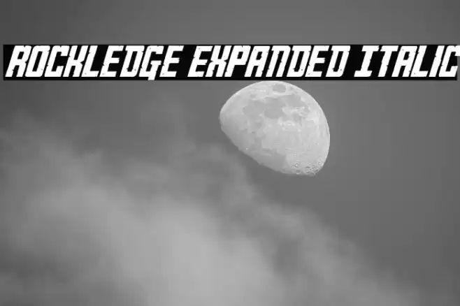 Rockledge Expanded Italic Font examples