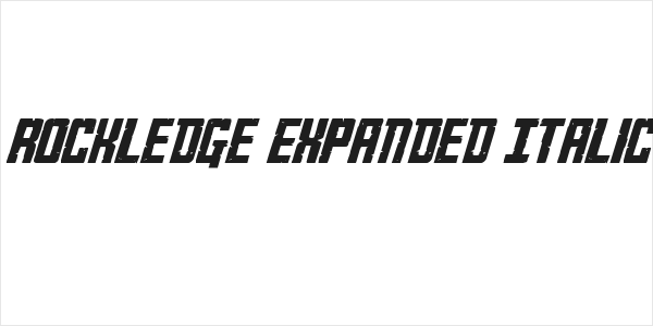 Rockledge Expanded Italic Logo