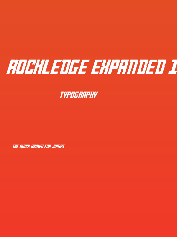 Rockledge Expanded Italic Poster