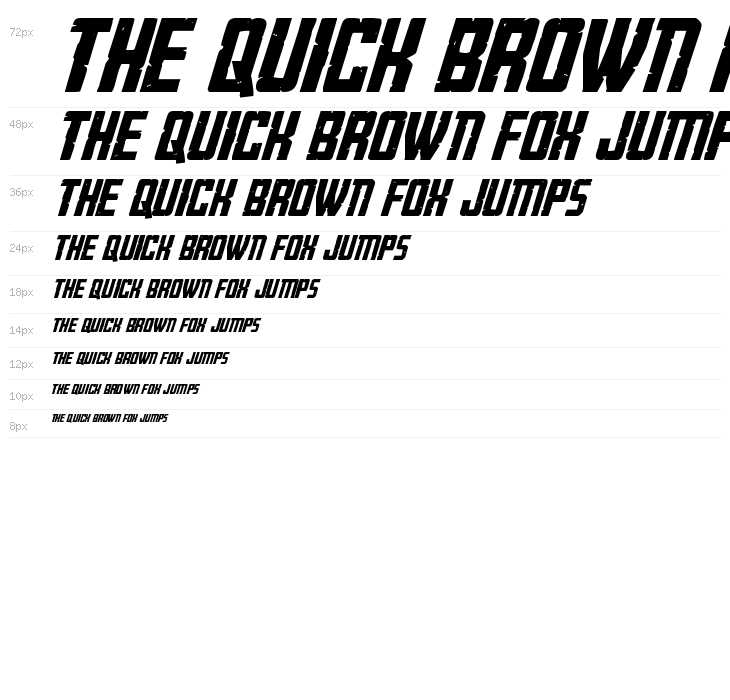 Rockledge Expanded Italic Waterfall