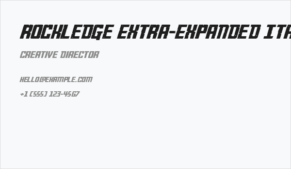 Rockledge Extra-Expanded Ital Business Card