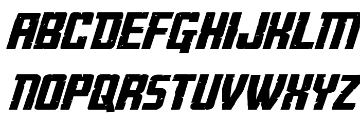 Rockledge Extra-Expanded Ital Font LOWERCASE