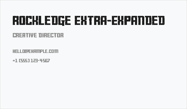 Rockledge Extra-Expanded Business Card