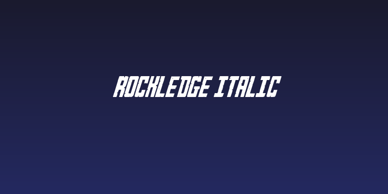 Rockledge Italic Social Header