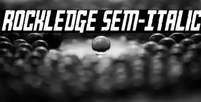 Rockledge Sem-Italic Font examples