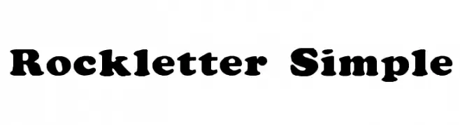 Rockletter Simple  les polices de caractères gratuit tlcharger