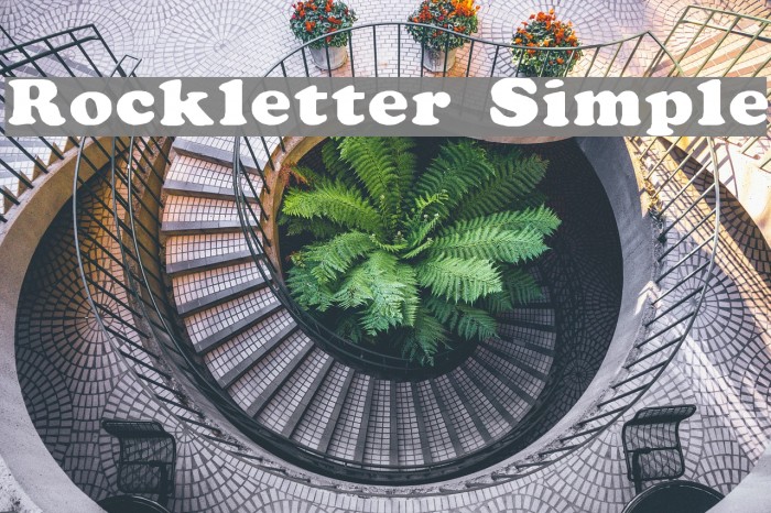 Rockletter Simple Font examples