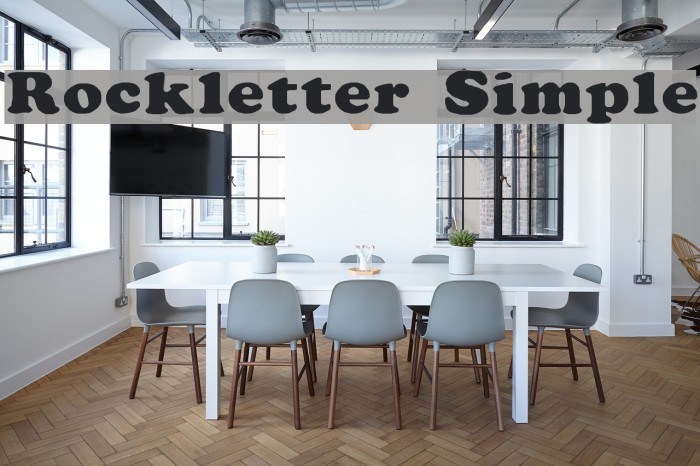 Rockletter Simple Font examples