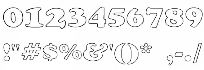 Rockletter Transparent Font OTHER CHARS