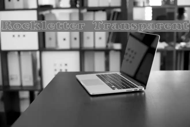 Rockletter Transparent Font examples
