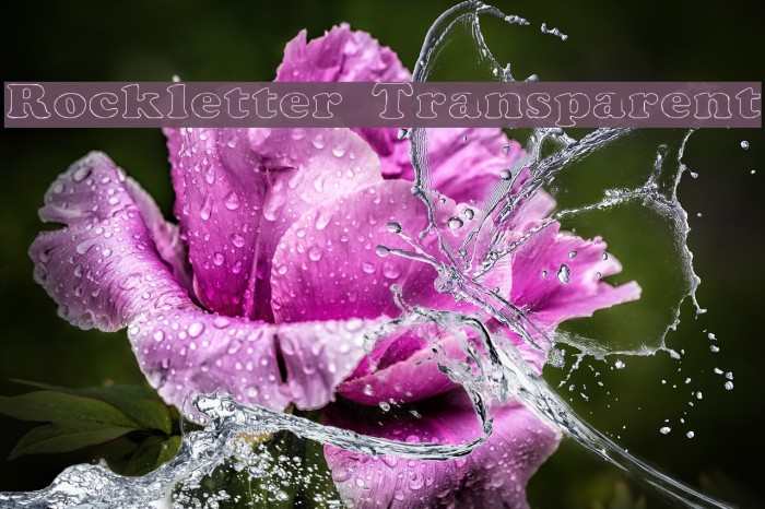 Rockletter Transparent Font examples