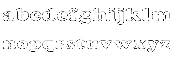 Rockletter Transparent Font LOWERCASE