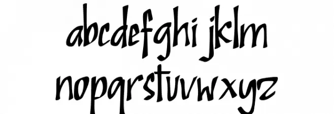 Rockleys Schriftart Kleinbuchstaben