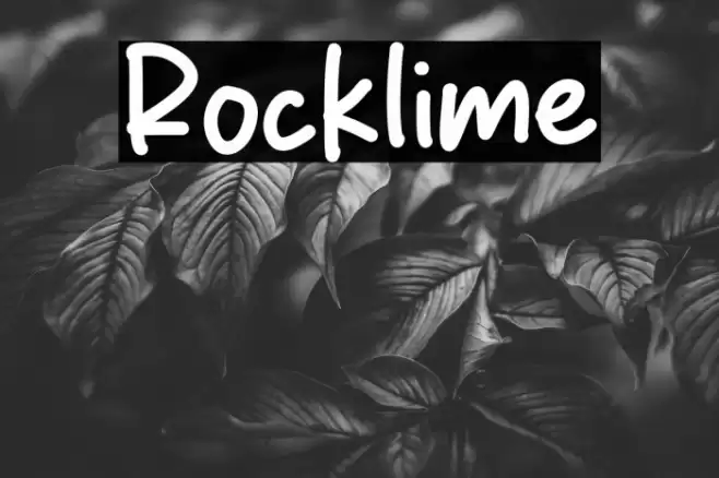 Rocklime Font examples