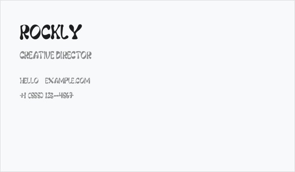 Rockly Business Card