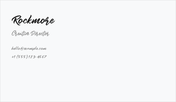 Rockmore Business Card