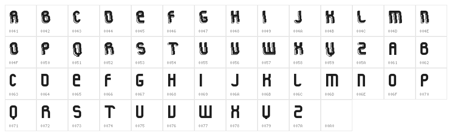 Rock'n Fluid Character Map