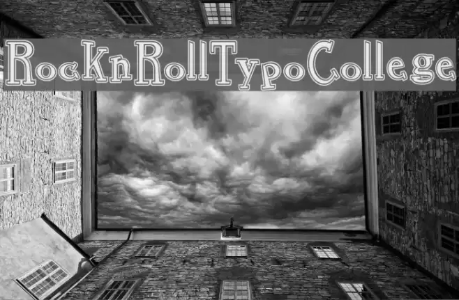 RocknRollTypoCollege Font examples