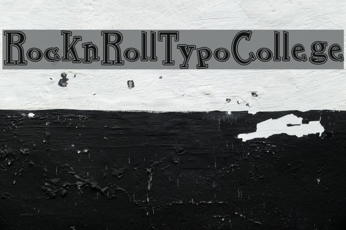 RocknRollTypoCollege フォント examples