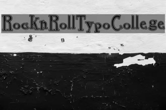 RocknRollTypoCollege Font examples