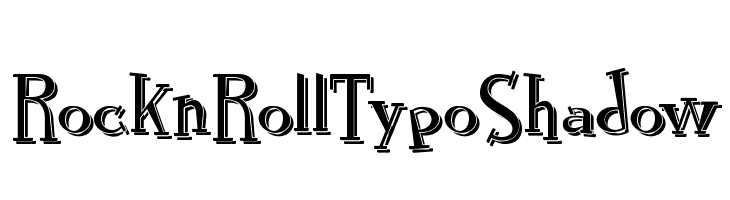 RocknRollTypoShadow Font