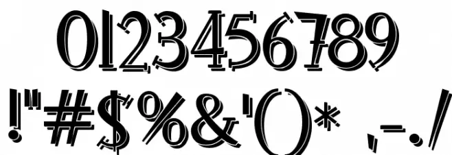 RocknRollTypoShadow Font OTHER CHARS