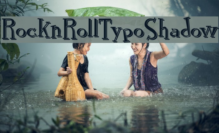 RocknRollTypoShadow Font examples