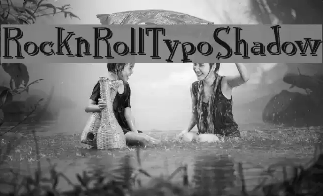 RocknRollTypoShadow Font examples