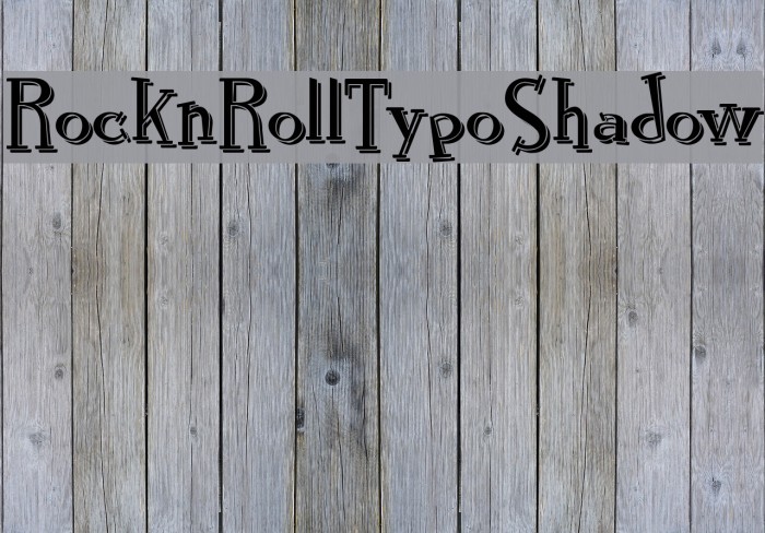 RocknRollTypoShadow Font examples