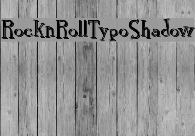 RocknRollTypoShadow Font examples