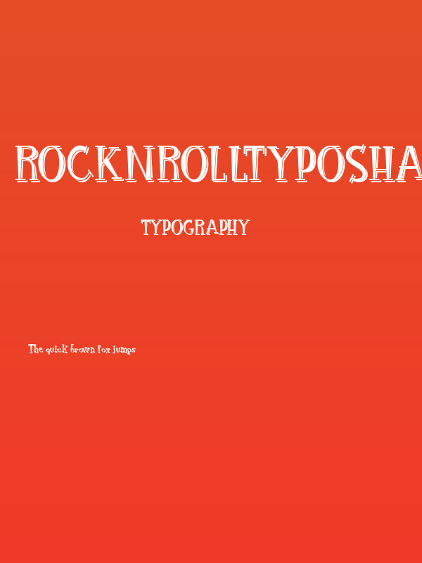 RocknRollTypoShadow Poster
